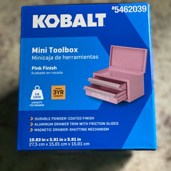 Pink Kobalt Mini Toolbox 2 Drawer Steel NEW Limited Edition - Picture 14 of 15